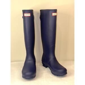 Hunter Original Tall Back Adjustable Melody Electric Storm Rain Boot US Size 9